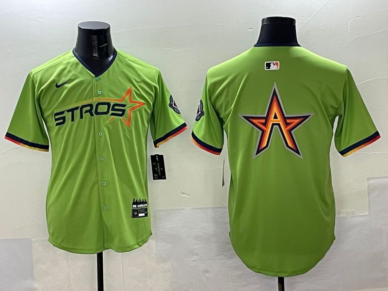 Men Houston Astros Blank Green three generations Joint Name 2025 Nike MLB Jersey style 6